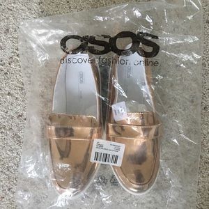 ASOS rose gold loafers